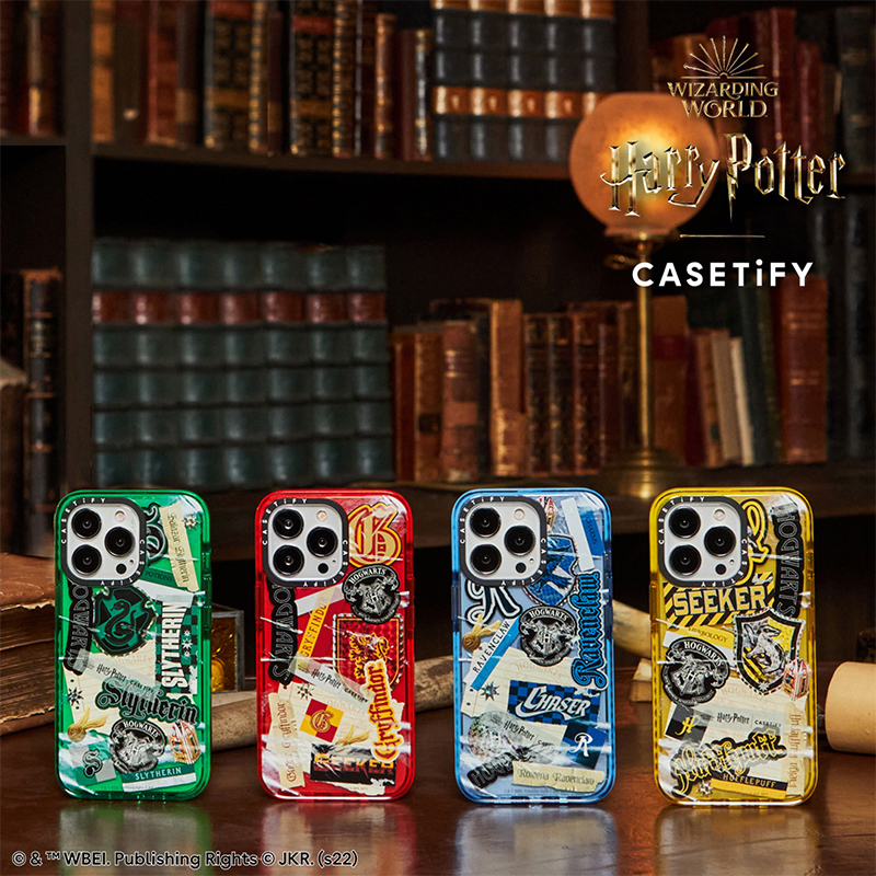 Harry Potter™ x CASETiFY 斯莱特林贴纸适用于iPhone14/13/12/Pro/Max防摔手机壳 - 图0