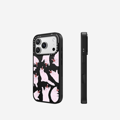 CASETiFY 萌宠系列 粉红派对猫 适用于苹果iPhone17ProMax/17Pro/16ProMax/16Pro手机壳 - 图0