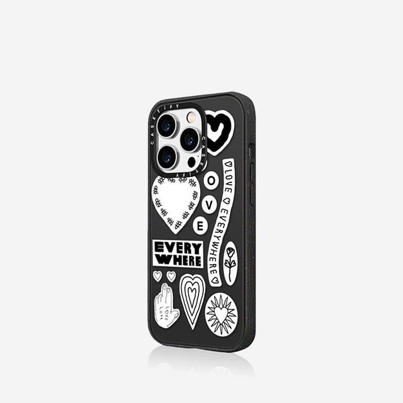 CASETiFY INAPSQUARE爱心贴纸01适用于iPhone14/13/Plus/Pro/Max防摔手机壳-图1