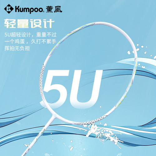 KUMPOO薰风羽毛球拍全碳素专业训练入门级羽拍正品熏风大鱼DS-203 - 图0