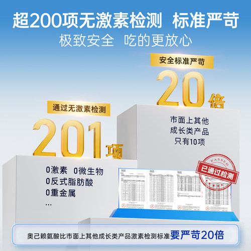 OG奥己赖氨酸成长胶囊官方旗舰店青少年生长素钙片儿童补钙镁铁锌 - 图3