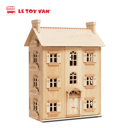 英国le toy van过家家玩具甜心小屋娃娃屋新款三层儿童木质别墅 - 图1