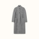 Bai Gong 2024 autumn and winter new high-end temperament 100% wool woolen coat women's stand collar long coat 52621