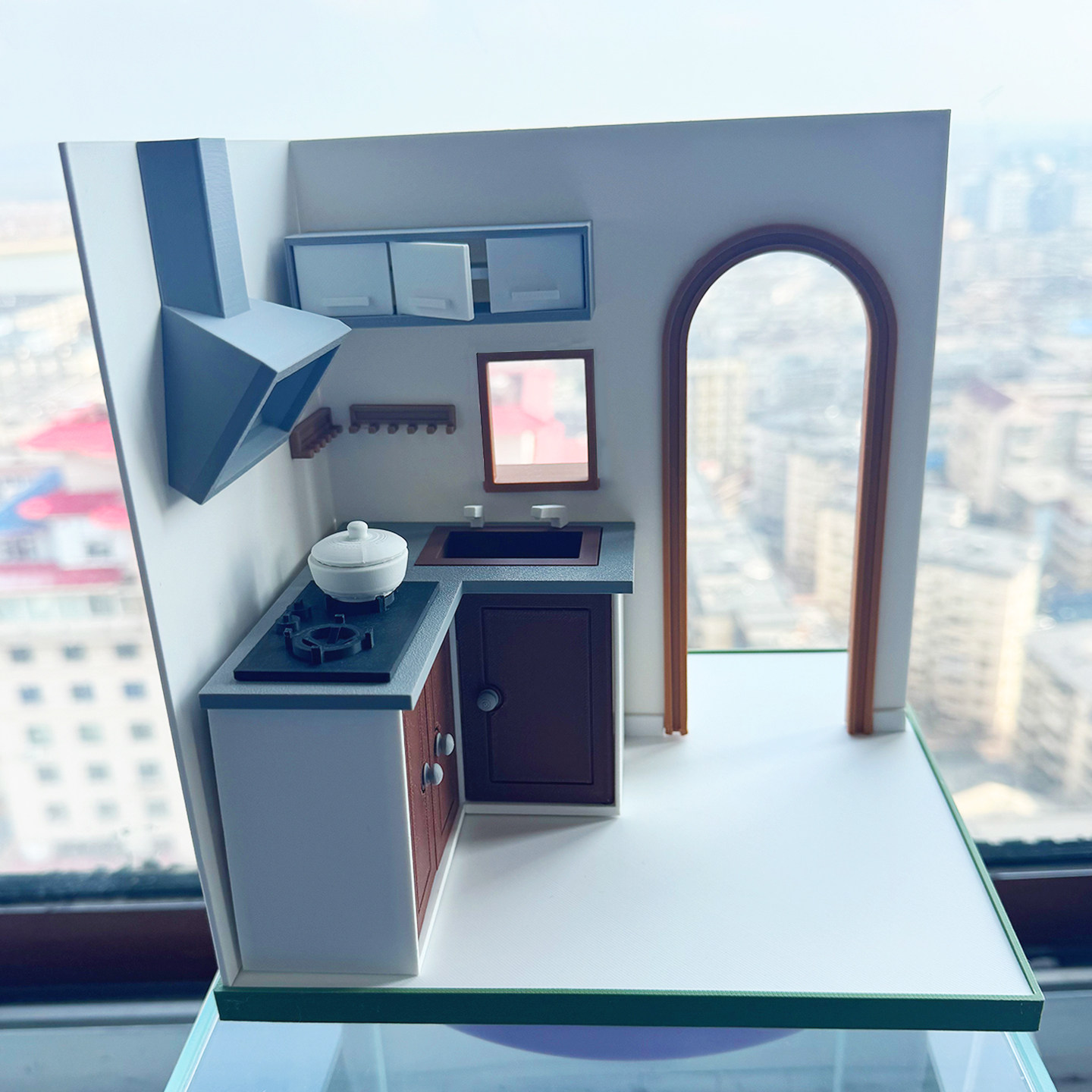 3D打印  娃娃屋 创意摆件 桌面场景 迷你模型 OB娃 厨房一角,淘宝优惠券,粉丝福利购,淘宝优惠卷