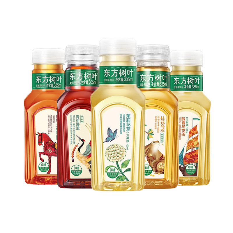 农夫山泉东方树叶无糖乌龙茶饮料335ml*6瓶批特价茉莉花茶普洱茶