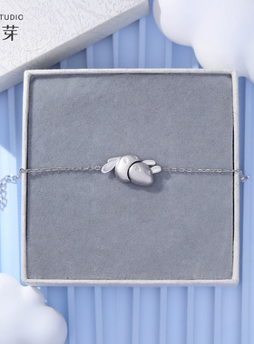 花芽原创咬一口纯银手链