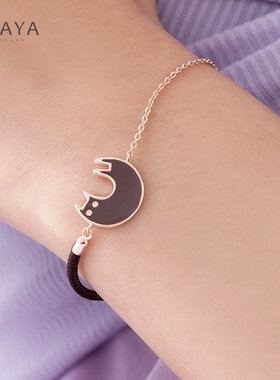 【花芽原创】慵懒猫s925纯银手链