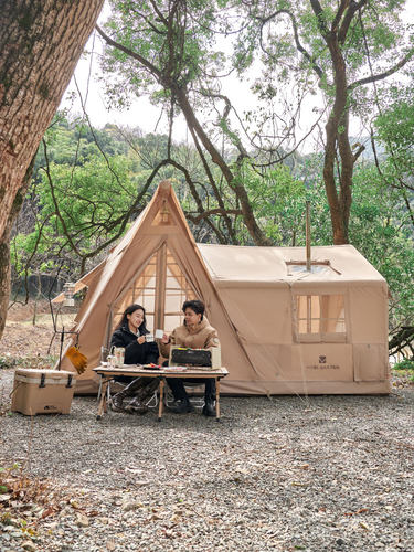 牧高笛帐篷云野12.6户外露营便叠防雨加厚防风防晒充气屋型帐云墅 - 图0