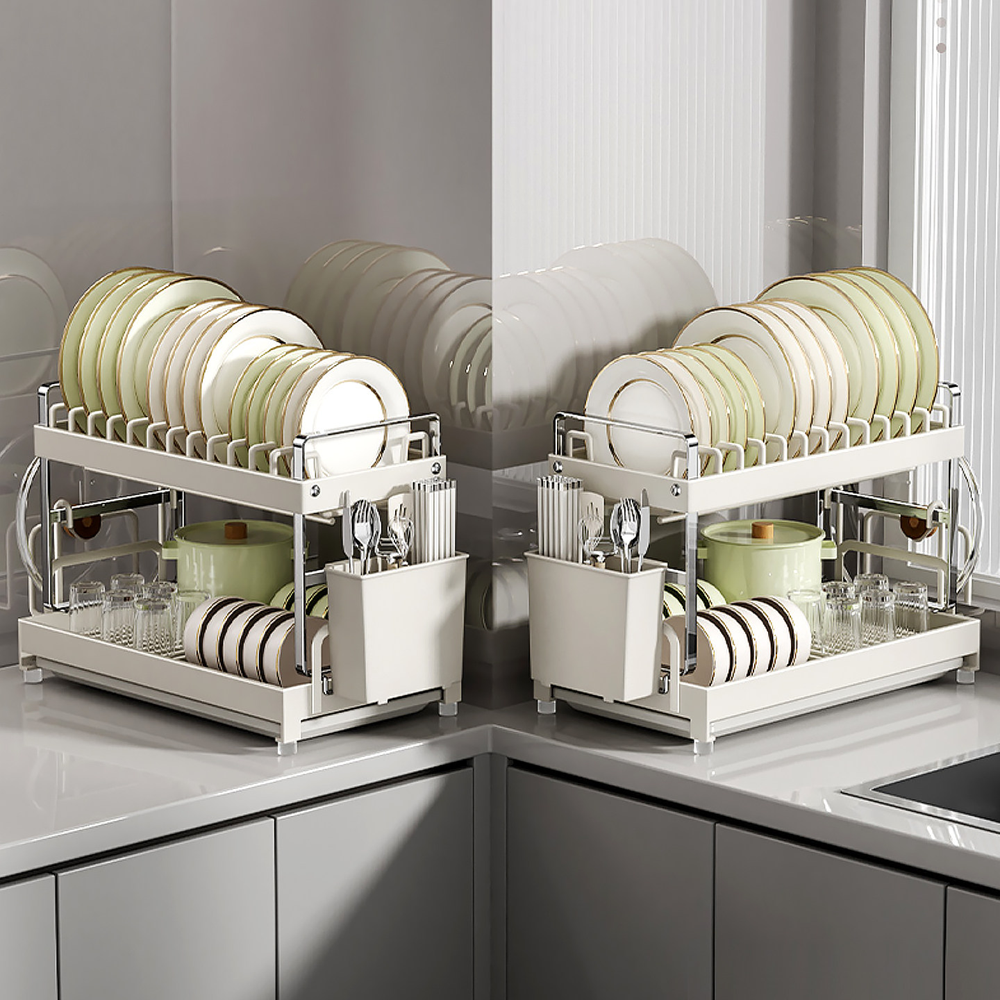 碗碟收纳架厨房多功能置物架家用沥水篮碗架碗盘沥水架碗筷收纳盒,淘宝优惠券,粉丝福利购,淘宝优惠卷