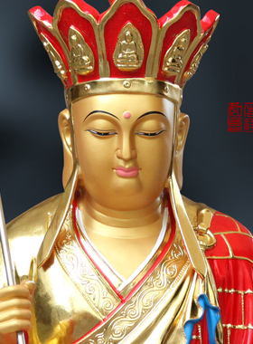 寺庙供奉九华山地藏王神像1米6地藏树脂佛像大型道明闵公地藏菩萨