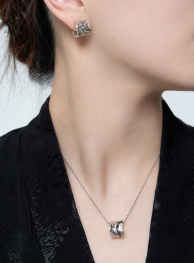 镜相TO项链新中式做旧古银无性别