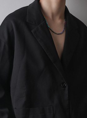 淬火男高街配饰ins钛钢锁骨链