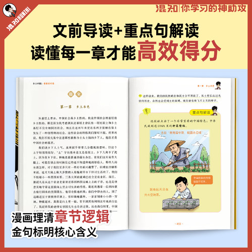 【混知官方】【新书现货】混知漫画助攻版  乡土中国 中国式关系百科全书 让读名著更高效 - 图3
