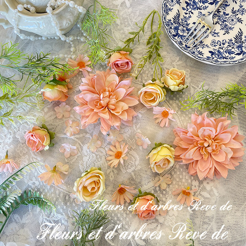 瀑布花墙diy材料痛包手作应援扇簪花头饰仿真假花环配件布景造景 - 图1