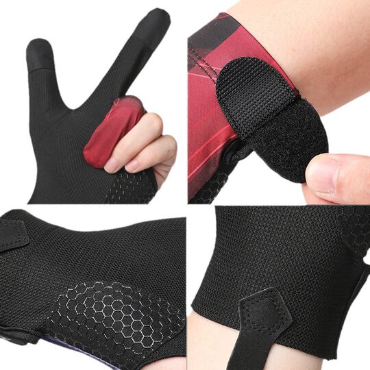 Billardhandschuhe für Männer und Frauen, drei Finger, atmungsaktives Lycra, spezielles Snooker-Tischtennis, rutschfeste Halbfinger-Billardhandschuhe, Vollfinger