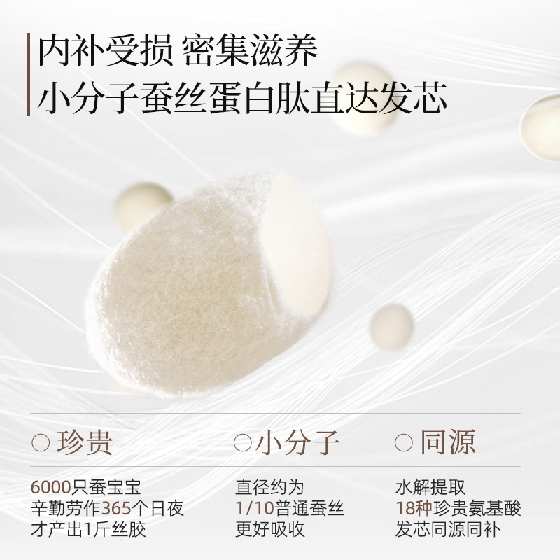 【华熙生物】三森万物玻尿酸修护发膜防断发干枯受损发质