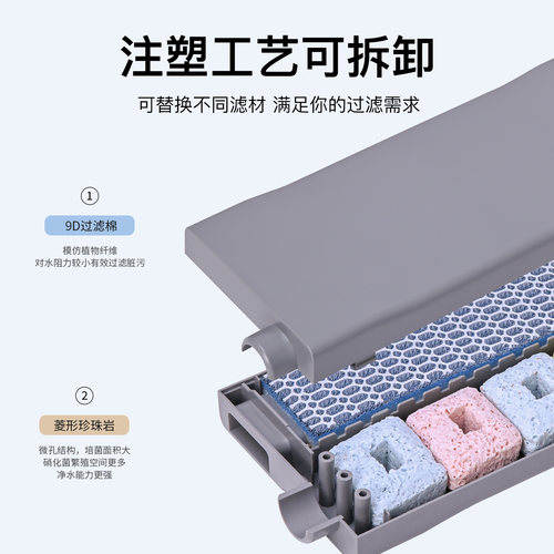 适用于小米鱼缸二代滤材物理生化过滤仓改造模块滤芯培菌升级改造 - 图2