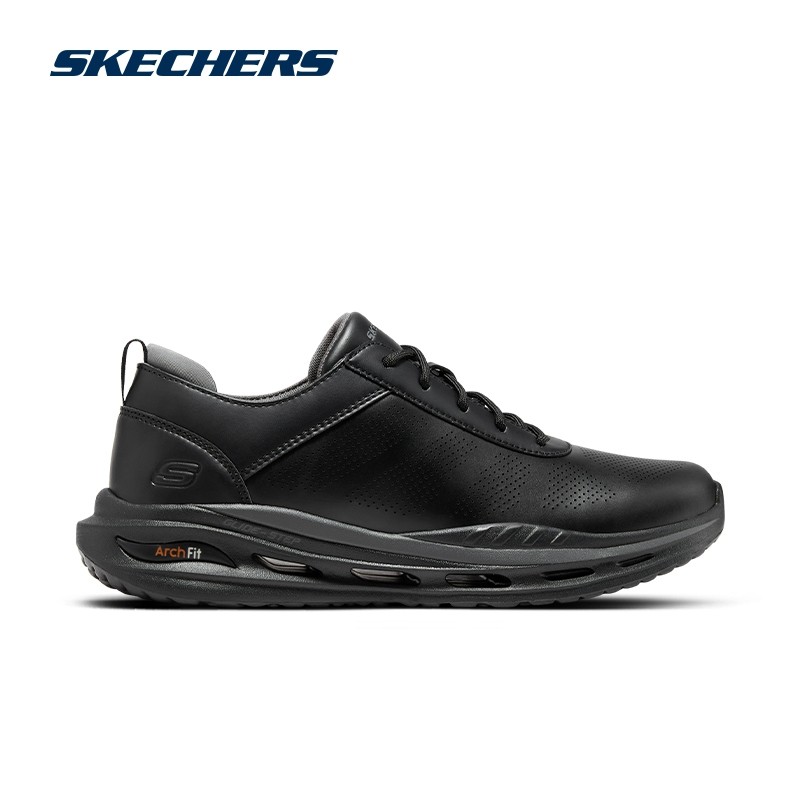 skechers斯凯奇皮鞋男真皮商务休闲鞋黑色通勤上班工作鞋男运动鞋,淘宝优惠券,粉丝福利购,淘宝优惠卷