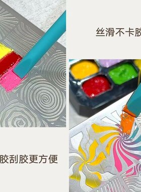 双头一体硅胶笔美甲钢板转印章硅胶印花卉蝴蝶法式工具美甲硅胶笔
