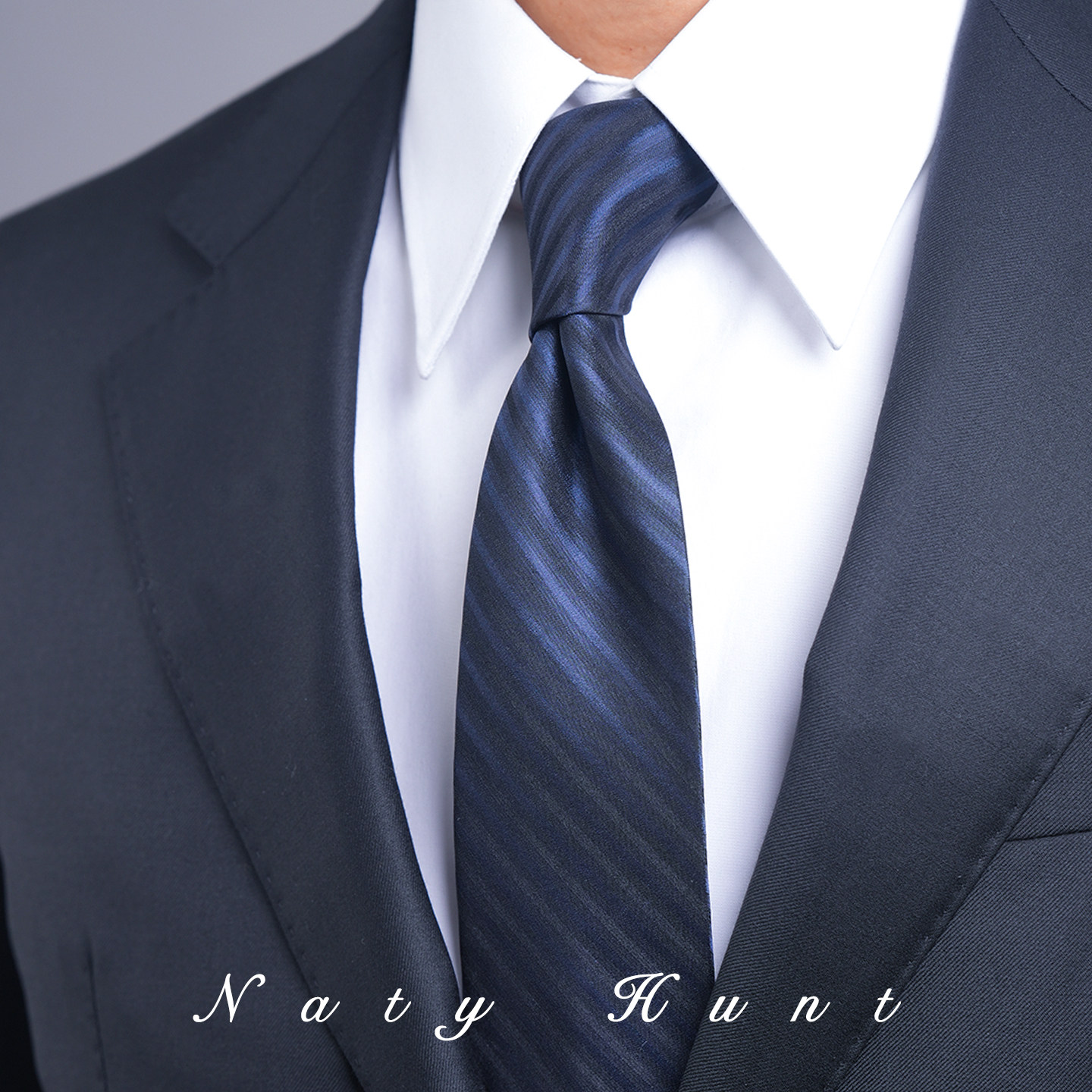 Natyhunt深蓝条纹桑蚕丝领带轻奢商务正装衬衫领带礼盒男,淘宝优惠券,粉丝福利购,淘宝优惠卷