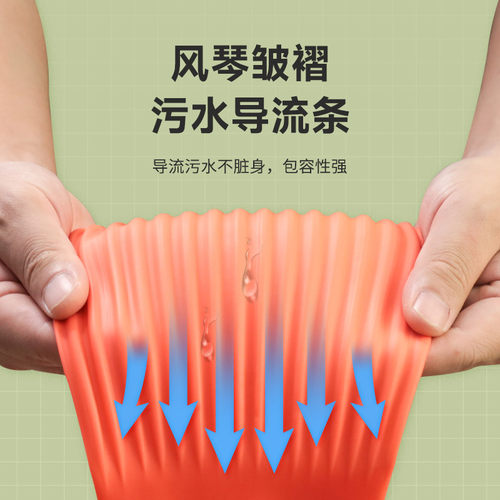 东方红55CM加长餐饮家务洗碗乳胶手套橡胶厨房耐用型女防水袖套 - 图2