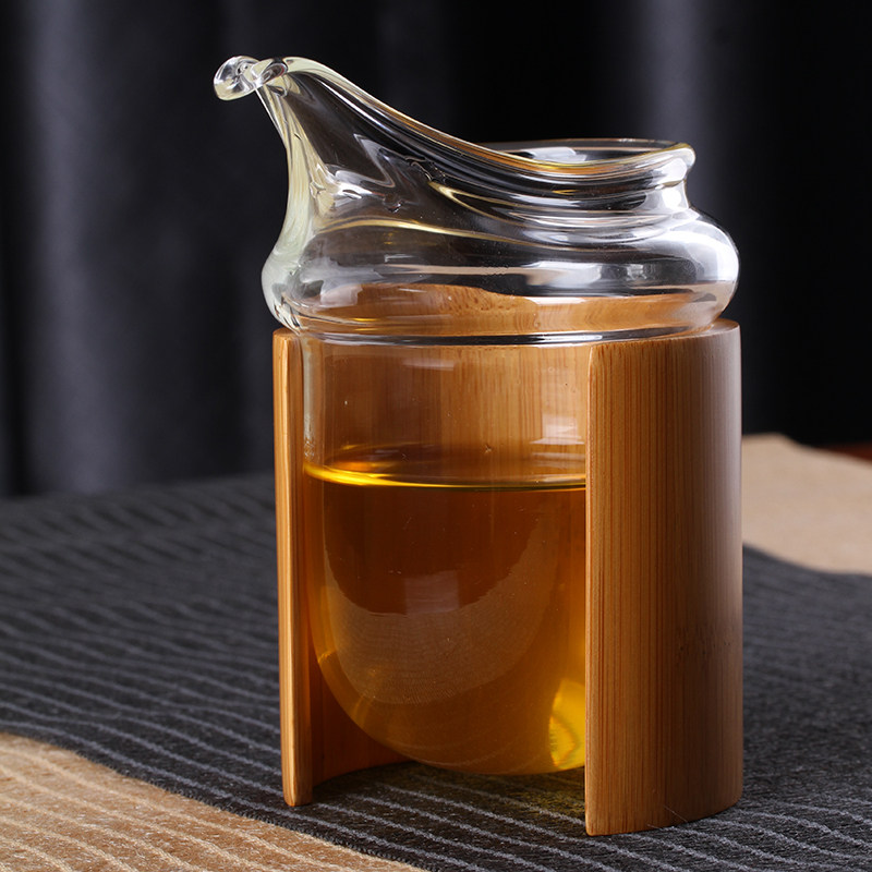 台湾玻璃茶海鹰嘴北欧风格公道杯竹筒围裙公杯高硼硅无把茶盅,淘宝优惠券,粉丝福利购,淘宝优惠卷