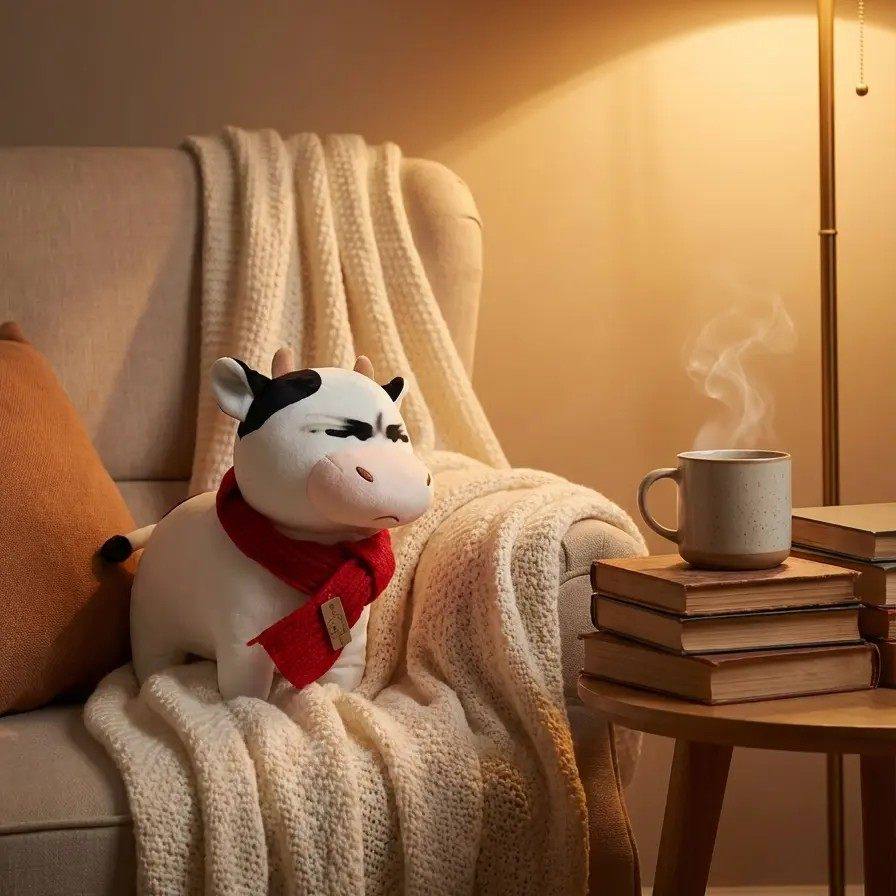 丑萌草地牛抽象表情包玩偶搞怪小奶牛毛绒玩具公仔娃娃送生日礼物,淘宝优惠券,粉丝福利购,淘宝优惠卷