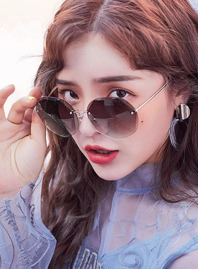 高清防蓝光无框太阳镜