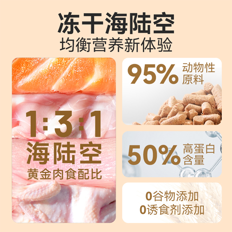小胖爪海陆空主食冻干猫粮均衡营养成幼猫全价冻干粮