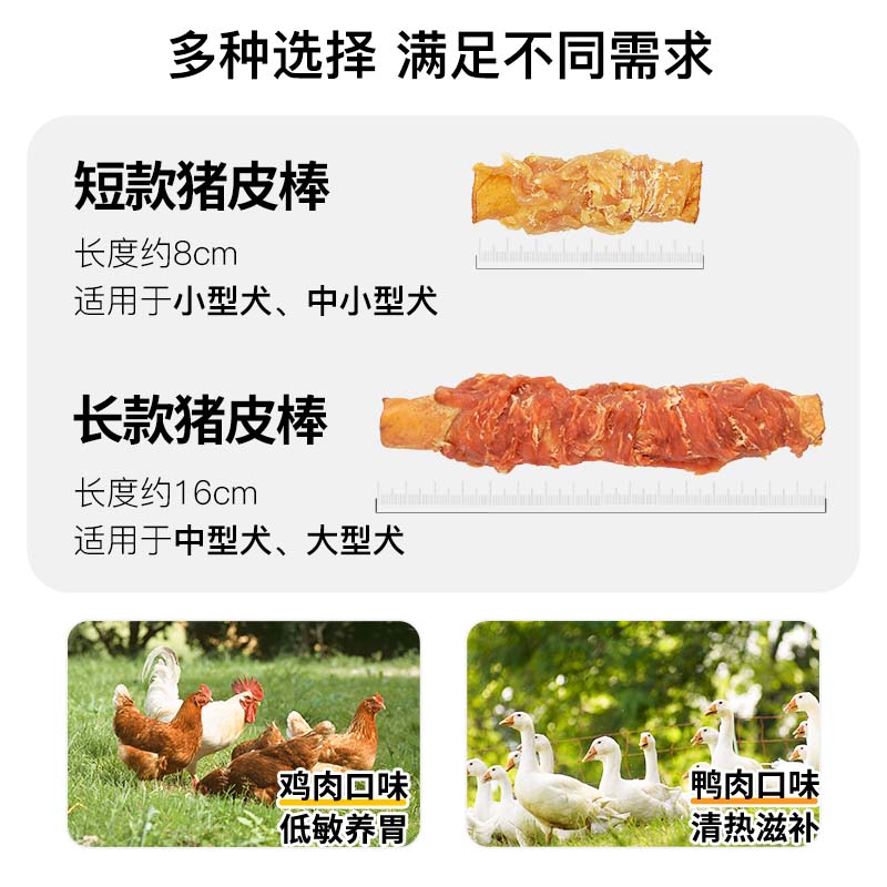 小胖爪磨牙棒狗狗零食鸡肉鸭肉卷猪皮洁齿骨宠物耐咬中小型犬幼犬-图2