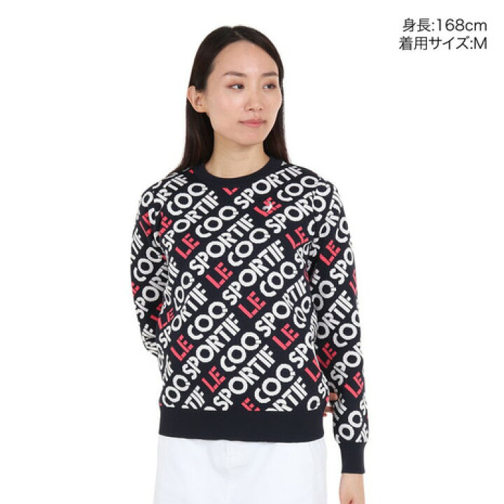 20305 出口余高尔夫针织衫女士秋冬运动提花机能蓄热保暖休闲毛衣 - 图3