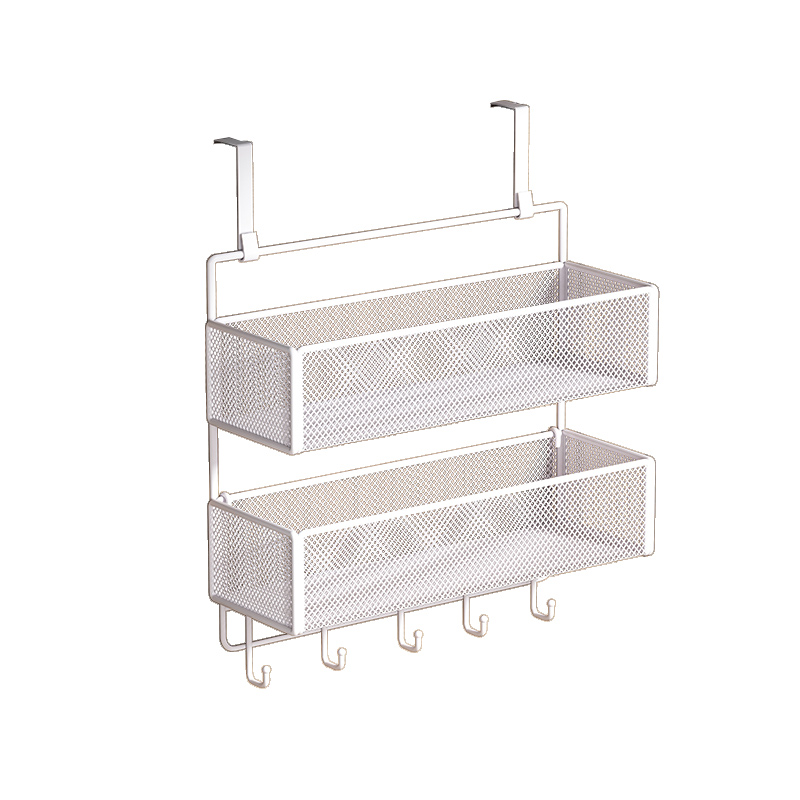 门后置物架挂门上挂钩挂衣架免打孔超薄挂包包架柜门衣柜侧面挂篮-图0