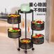 Kitchen rotating fruit and vegetable storage rack