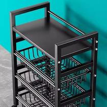 Kitchen shelving multifunction pot rack storage container fruit and vegetable basket ground floor multilayer microwave oven containing shelf