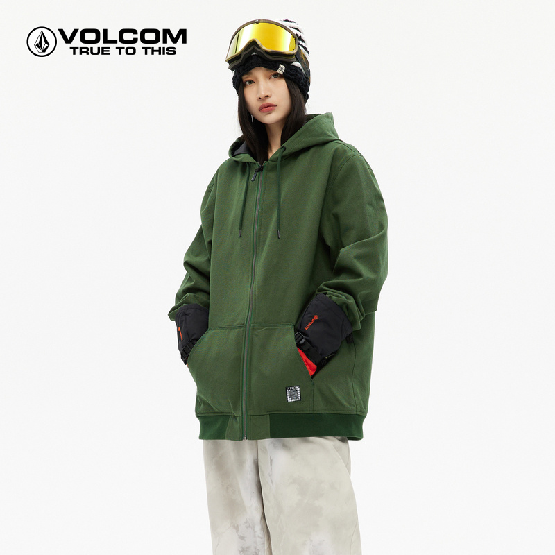 VOLCOM钻石DUSTBOX联名男士滑雪服23/24雪季连帽冲锋衣款式外套冬 - 图0