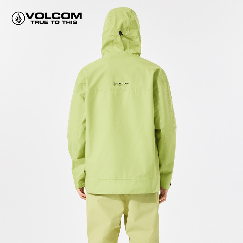 VOLCOM钻石男装户外品牌设计感拉链袋鼠兜硬壳冲锋衣2024新款夹克-图2