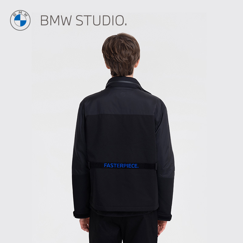 BMW Studio宝马男装春夏季新款长袖休闲通勤商务男士裥棉夹克外套