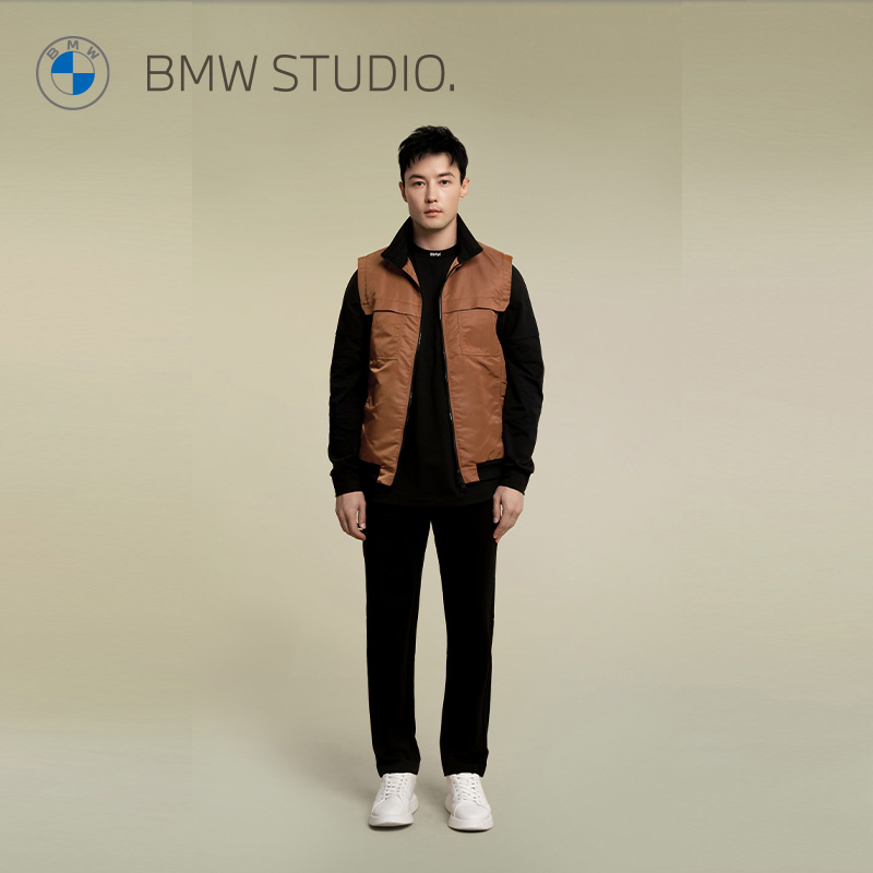 BMW Studio宝马男装秋冬季新款通勤百搭舒适保暖简约男士裥棉马甲 - 图2