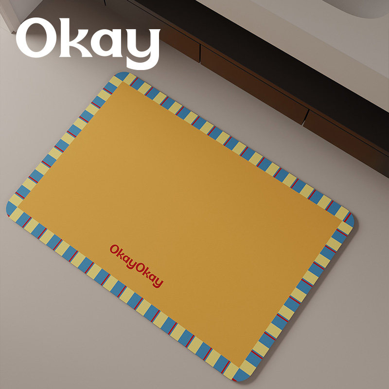 okay安纳派对浴室吸水地垫纯色几何厕所门口脚垫卫生间门垫防滑垫,淘宝优惠券,粉丝福利购,淘宝优惠卷