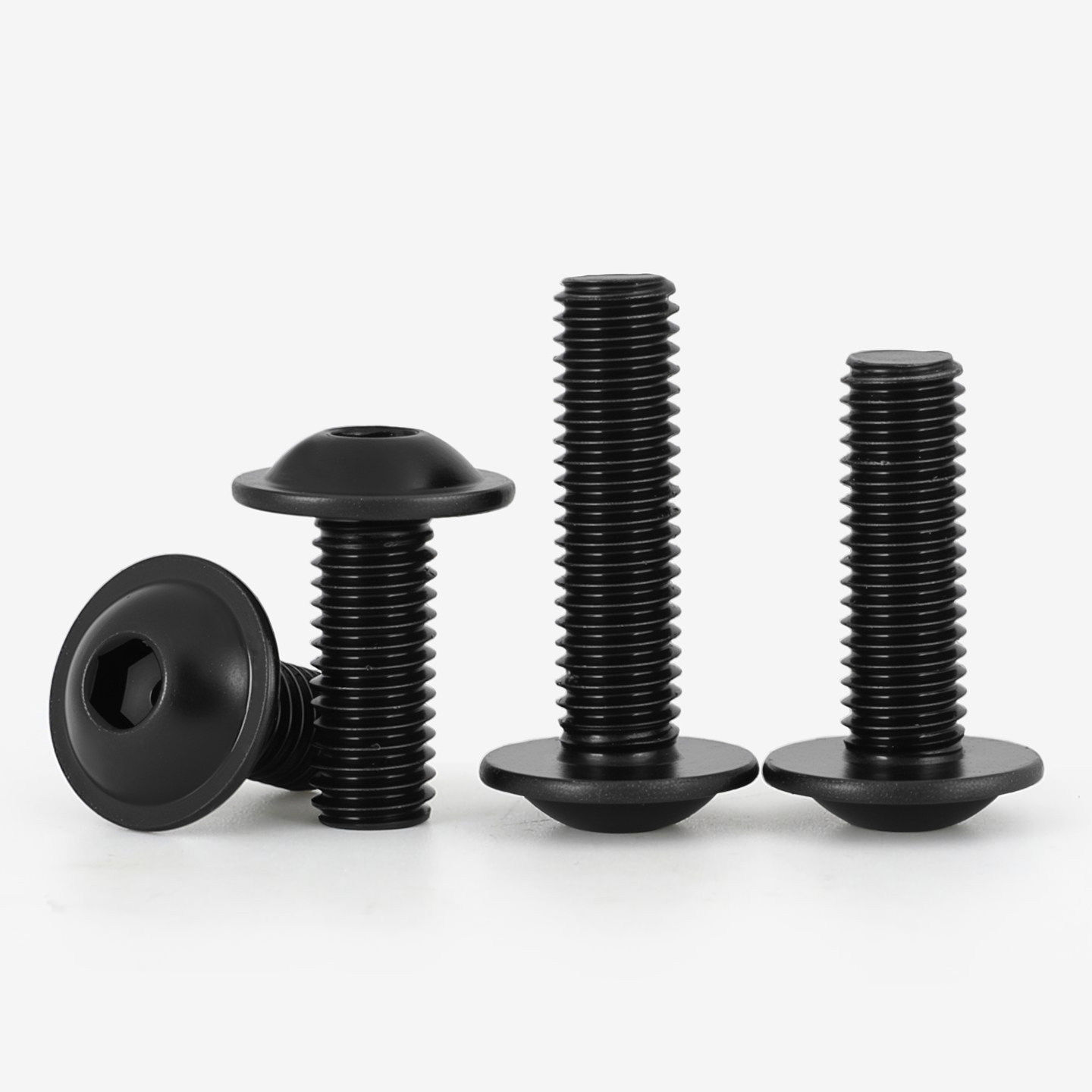 304黑色不锈钢圆头带垫内六角螺丝钉/法兰盘头带介螺栓M3M4M5M6M8,淘宝优惠券,粉丝福利购,淘宝优惠卷