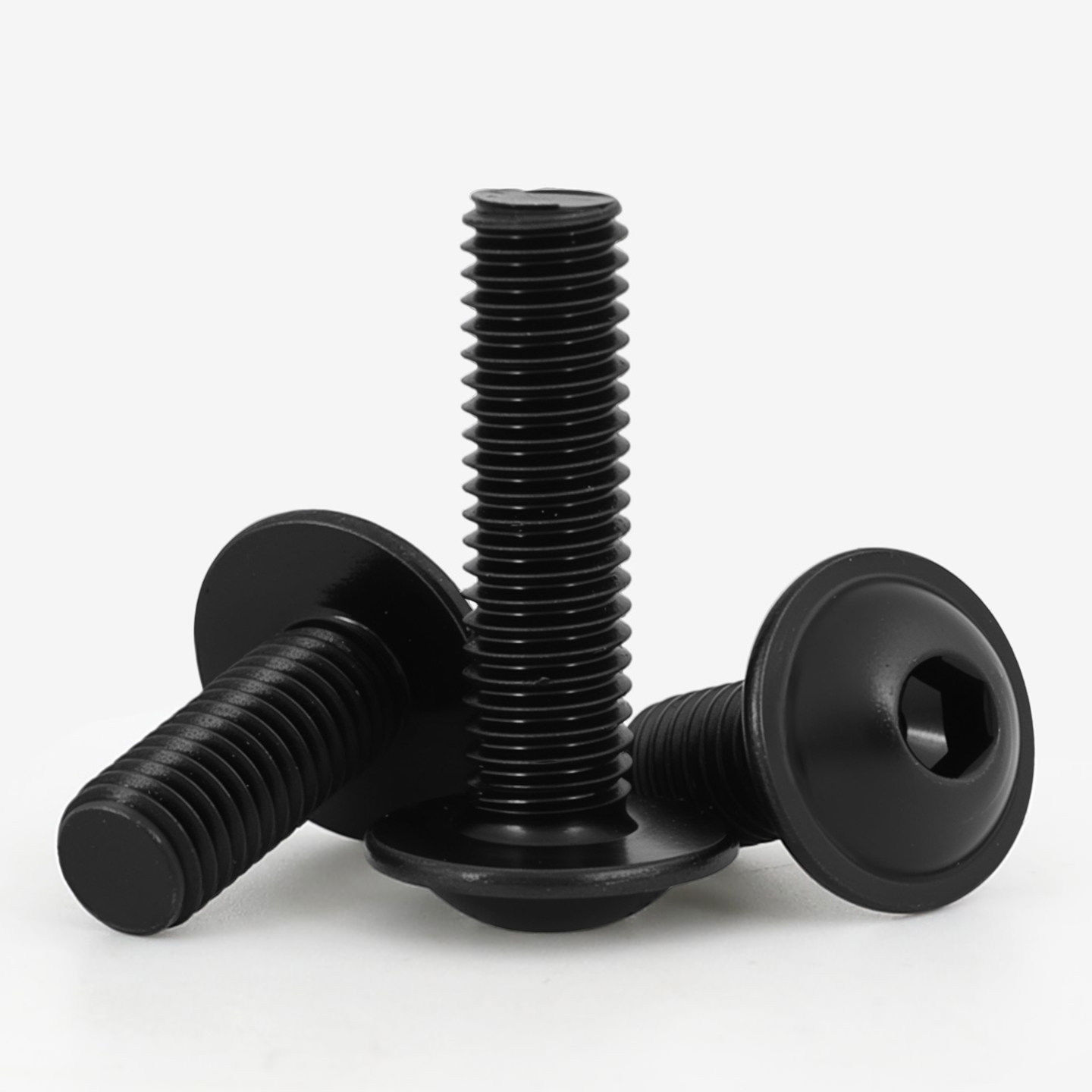 304黑色不锈钢圆头带垫内六角螺丝钉/法兰盘头带介螺栓M3M4M5M6M8,淘宝优惠券,粉丝福利购,淘宝优惠卷
