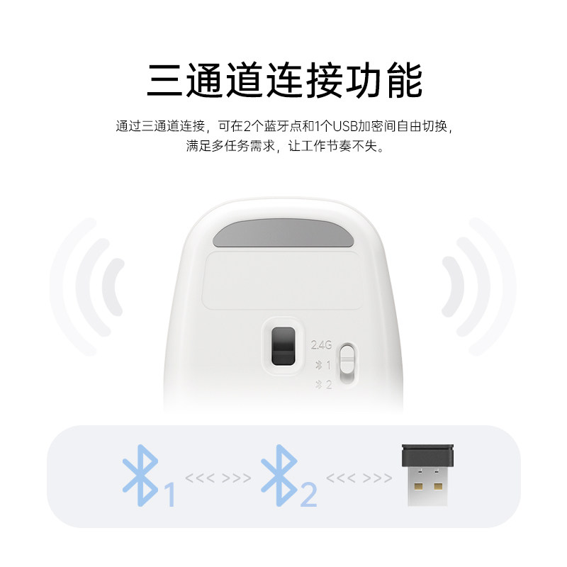 VAIO无线蓝牙静音鼠标 男女生便携办公笔记本电脑台式USB通用送礼
