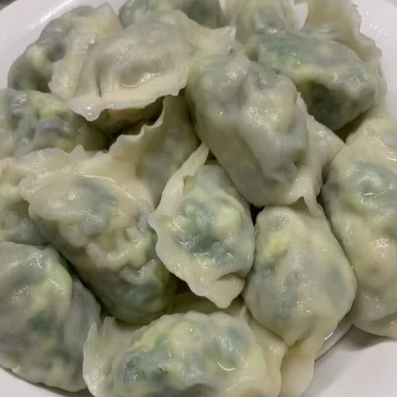 野菜鸡蛋饺子槐花素馅荠菜速冻手工水饺冷冻速食面食早餐半成品 - 图0