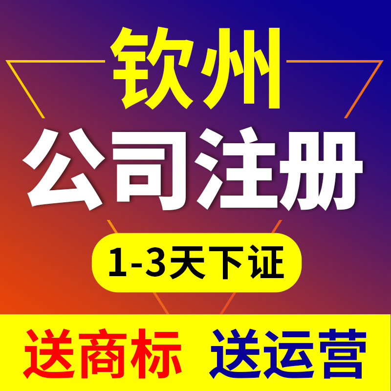 钦州市钦北区公司注册代理记账营业执照代办理电商户包办独资企业