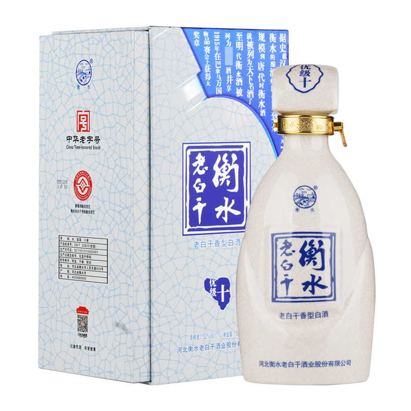 衡水老白干白酒优级十老白干香型 52度 500ml*6瓶整箱装-图1