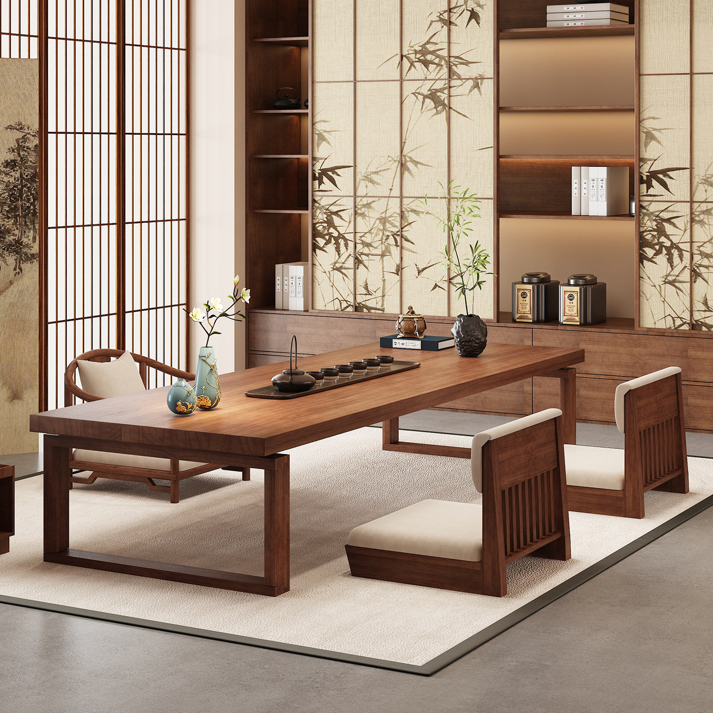 宋氏美学实木茶桌日式榻榻米禅意茶台家用阳台矮桌子长条桌小茶几,淘宝优惠券,粉丝福利购,淘宝优惠卷