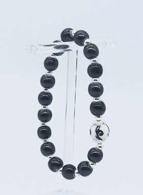 景德镇黑曜石矿釉陶瓷手串