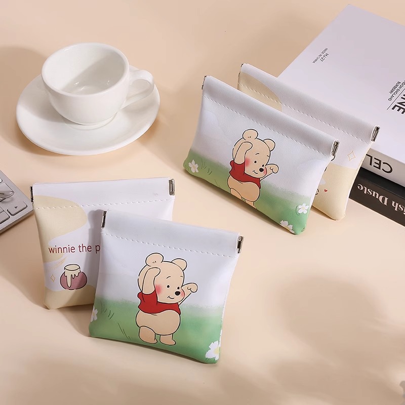 弹片化妆包印花便携口红包维尼收纳袋小随身迷你包包小包自动闭合,淘宝优惠券,粉丝福利购,淘宝优惠卷