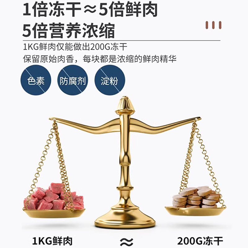 冻干生骨肉饼牛肉味鸡肉味狗狗零食磨牙洁齿营养增肥狗狗训练零食 - 图2