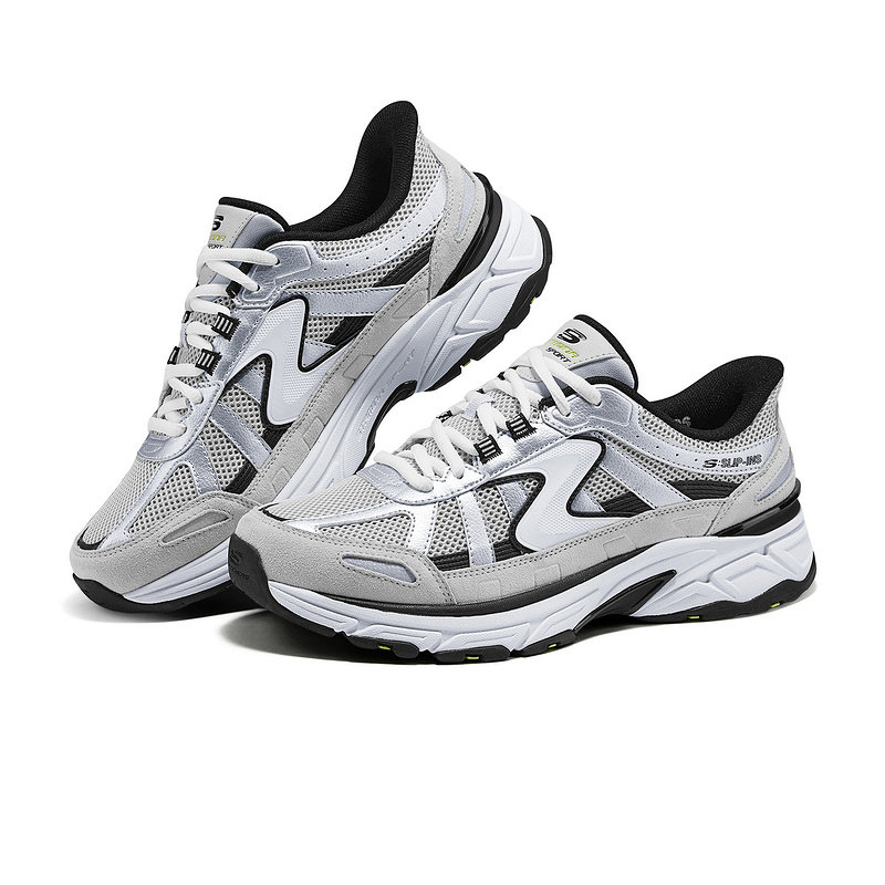 Skechers斯凯奇闪穿银翼鞋男鞋时尚老爹鞋舒适休闲鞋运动鞋233153,淘宝优惠券,粉丝福利购,淘宝优惠卷